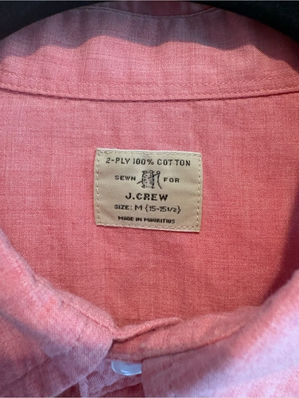 J. Crew Men's Button-Down Shirt in Dusty Rose